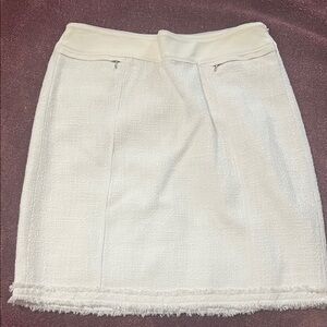 White House Black Market Cream Tweed Pencil Skirt